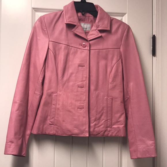 Beautiful. Rare. Pink genuine leather jacket. - Picture 1 of 4